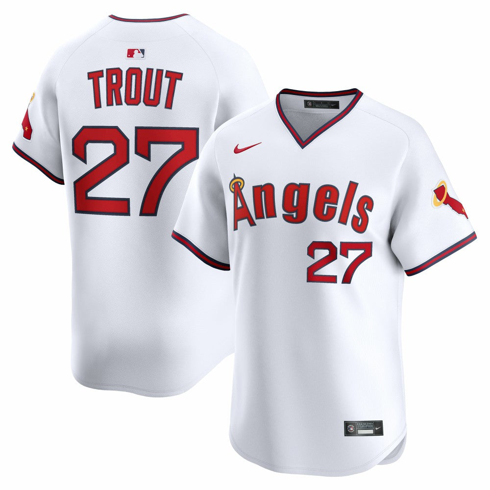 Mike Trout Los Angeles Angels Nike Alternate Limited Jersey - White - Nike on Sale
