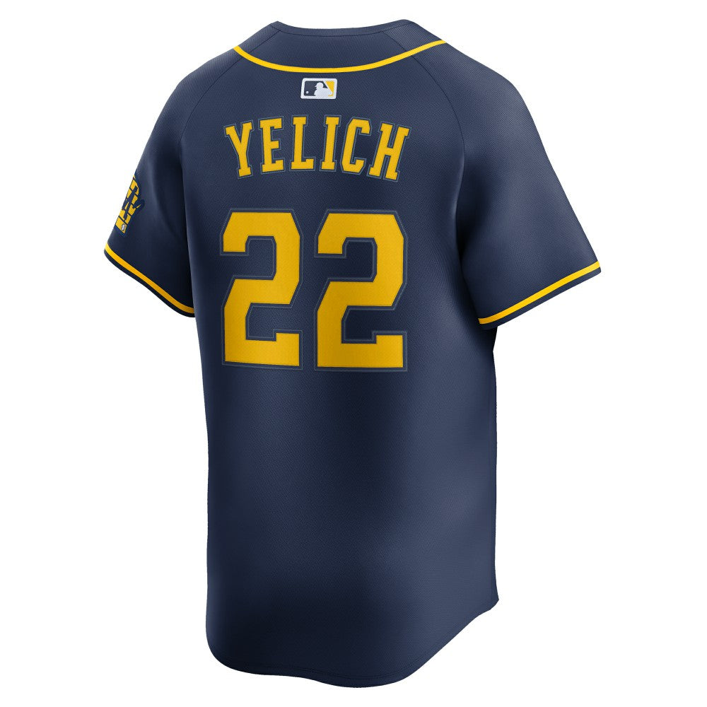 Christian Yelich Milwaukee Brewers Nike Alternate Limited Jersey - Navy - Nike Discount