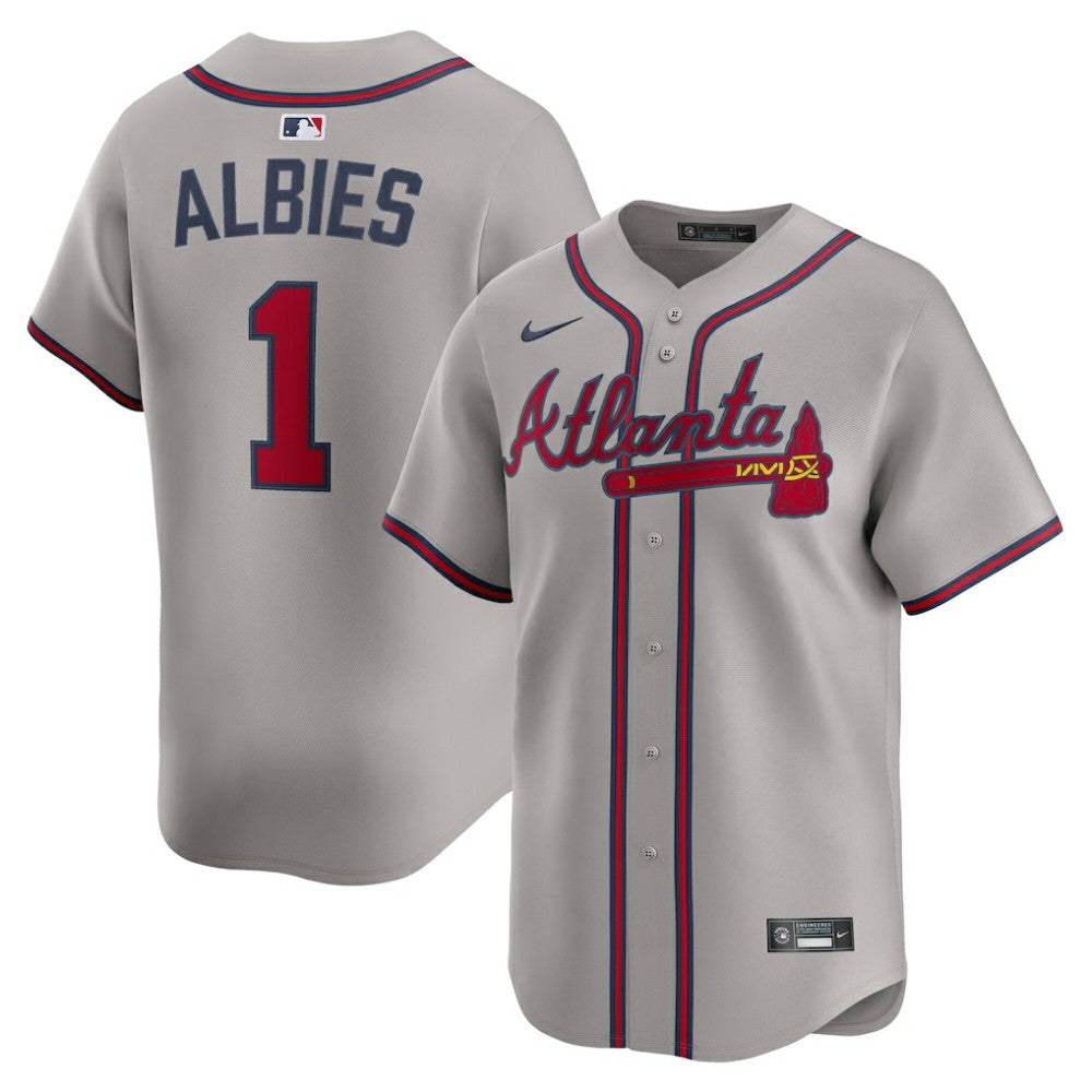 Ozzie Albies Atlanta Braves Nike Road Limited Player Jersey - Gray - Nike Lifestyle