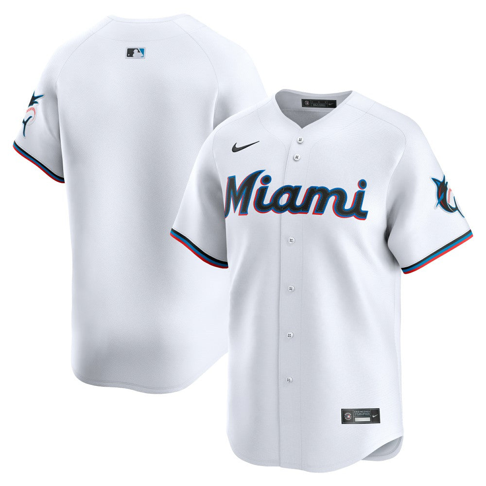 Miami Marlins Nike Home Limited Jersey - White - Nike Lifestyle