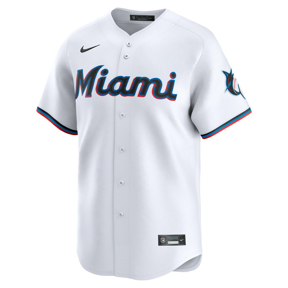 Miami Marlins Nike Home Limited Jersey - White - Nike Lifestyle