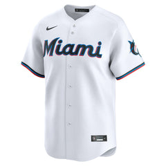 Miami Marlins Nike Home Limited Jersey - White - Nike Lifestyle
