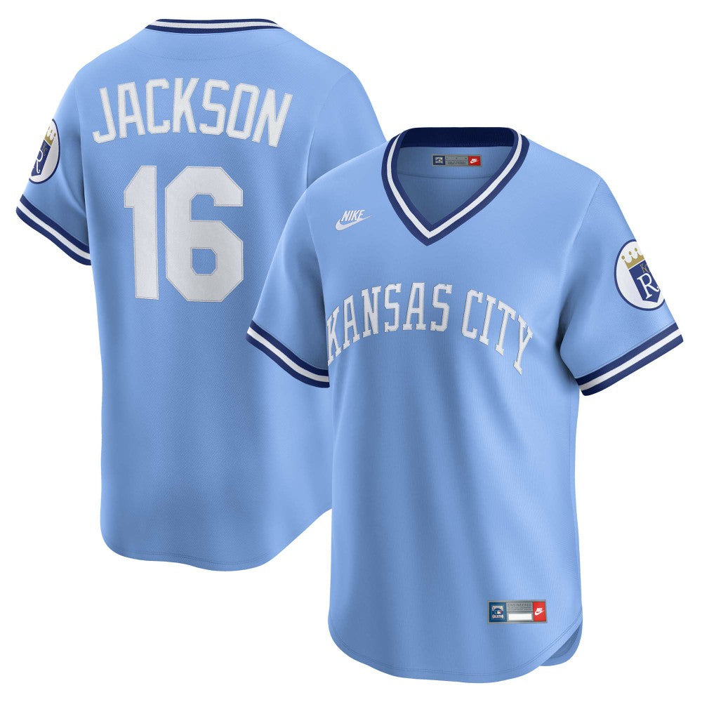 Bo Jackson Kansas City Royals Nike Throwback Cooperstown Collection Limited Jersey - Light Blue - Nike Discount