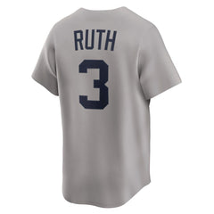 Babe Ruth New York Yankees Nike Throwback Cooperstown Collection Limited Jersey - Gray - Nike on Sale