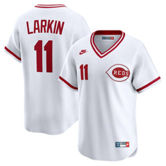 Barry Larkin Cincinnati Reds Nike Throwback Cooperstown Collection Limited Jersey - White - Nike Lifestyle