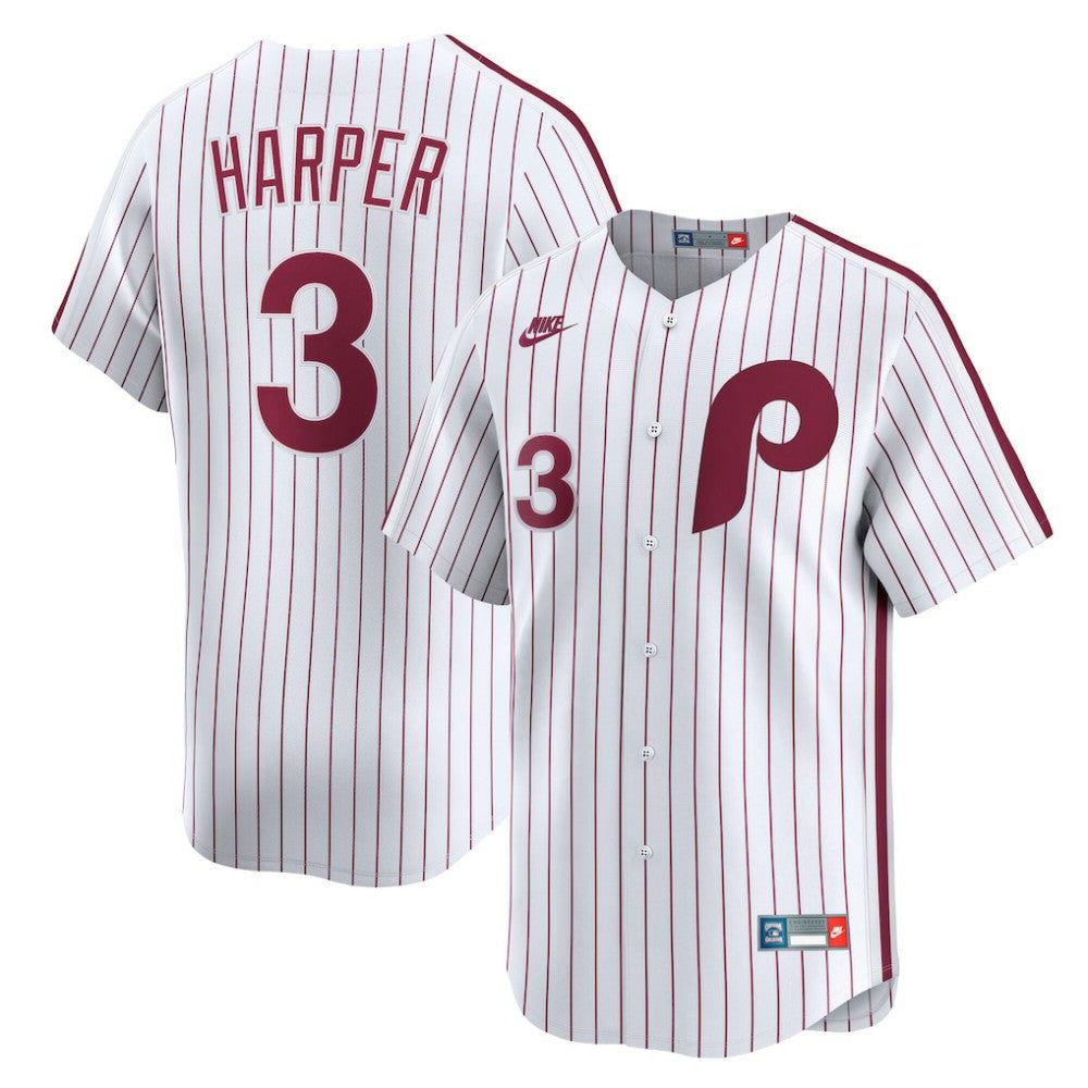 Bryce Harper Philadelphia Phillies Nike  Cooperstown Collection Limited Jersey - White - Nike Lifestyle