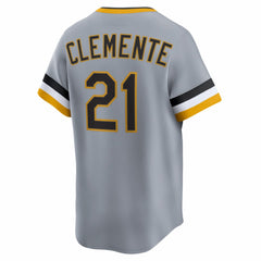 Roberto Clemente Pittsburgh Pirates Nike Throwback Cooperstown Collection Limited Jersey - Gray - Nike Lifestyle