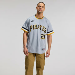 Roberto Clemente Pittsburgh Pirates Nike Throwback Cooperstown Collection Limited Jersey - Gray - Nike Lifestyle