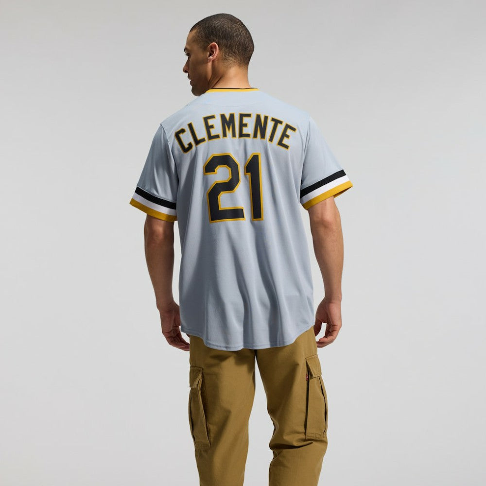 Roberto Clemente Pittsburgh Pirates Nike Throwback Cooperstown Collection Limited Jersey - Gray - Nike Lifestyle