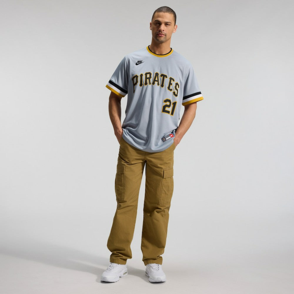 Roberto Clemente Pittsburgh Pirates Nike Throwback Cooperstown Collection Limited Jersey - Gray - Nike Lifestyle