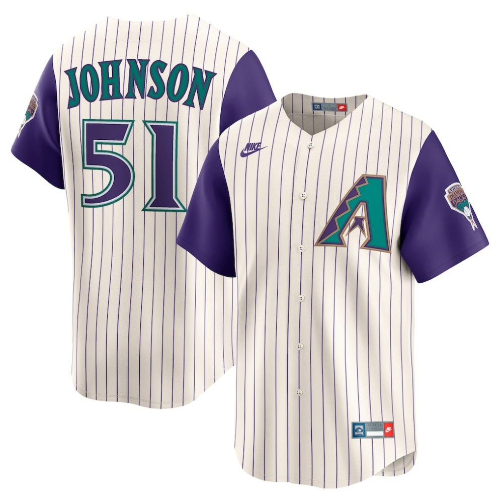 Randy Johnson Arizona Diamondbacks Nike Throwback Cooperstown Collection Limited Jersey - Cream - Nike Lifestyle