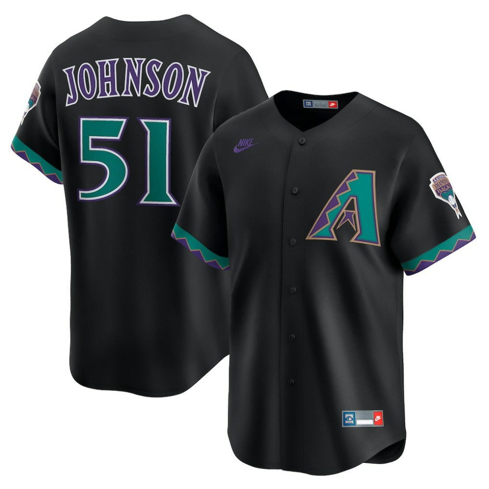 Randy Johnson Arizona Diamondbacks Nike Throwback Cooperstown Collection Limited Jersey - Black - Nike Lifestyle