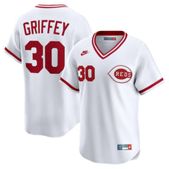 Ken Griffey Cincinnati Reds Nike Throwback Cooperstown Collection Limited Jersey - White - Nike Lifestyle