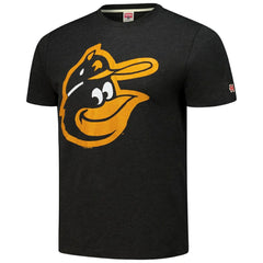 Baltimore Orioles Homage Cooperstown Collection Hand-Drawn Logo Tri-Blend T-Shirt - Black - MLB Online
