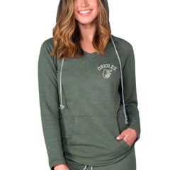 Baltimore Orioles Concepts Sport Women's Mainstream Terry Tri-Blend V-Neck Pullover Hoodie - Green - MLB Online