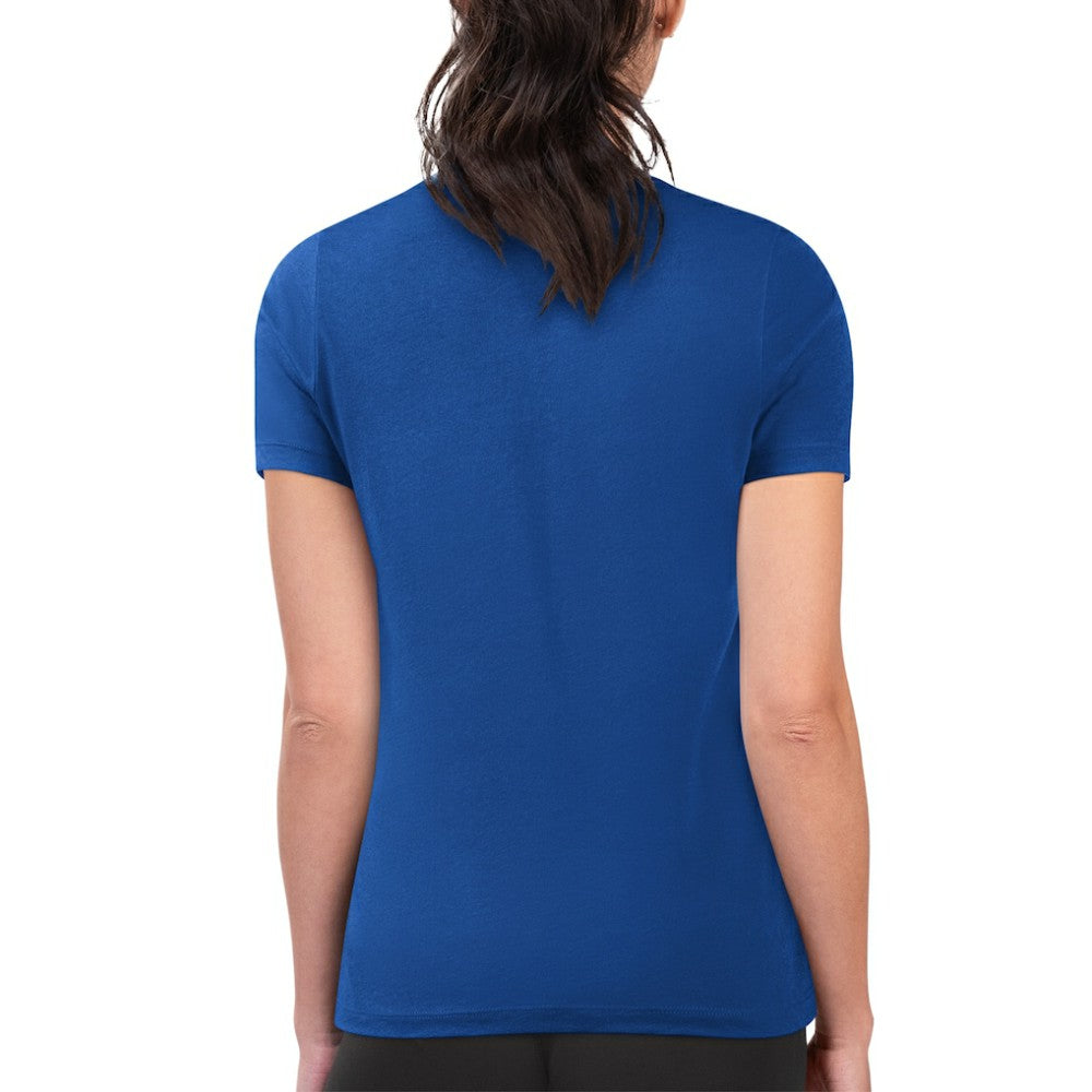 Chicago Cubs G-III 4Her by Carl Banks Women's Super-Slim Fit Lightweight Flowers Graphic T-Shirt - Royal - MLB Sale