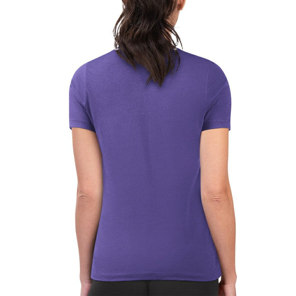 Colorado Rockies G-III 4Her by Carl Banks Women's Super-Slim Fit Lightweight Flowers Graphic T-Shirt - Purple - MLB on Sale