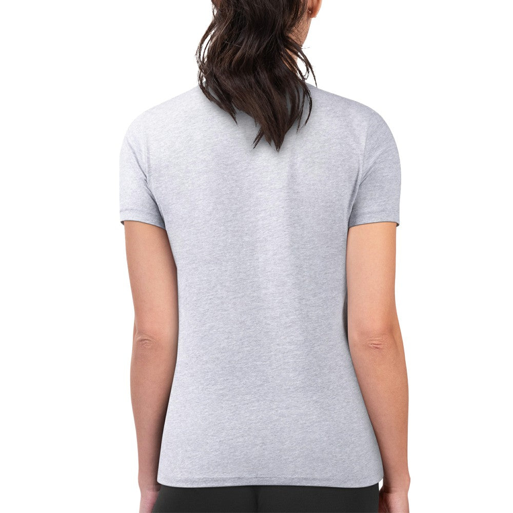 Milwaukee Brewers G-III 4Her by Carl Banks Women's Super-Slim Fit Lightweight Flowers Graphic T-Shirt - Heather Gray - MLB Lifestyle