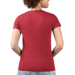 Los Angeles Angels G-III 4Her by Carl Banks Women's Super-Slim Fit Lightweight Flowers Graphic V-Neck T-Shirt - Red - MLB Online