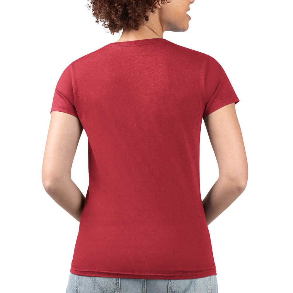 Cincinnati Reds G-III 4Her by Carl Banks Women's Super-Slim Fit Lightweight Flowers Graphic V-Neck T-Shirt - Red - MLB Sale