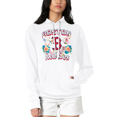 Boston Red Sox G-III 4Her by Carl Banks Women's Flowers Graphic Pullover Hoodie - White - MLB on Sale