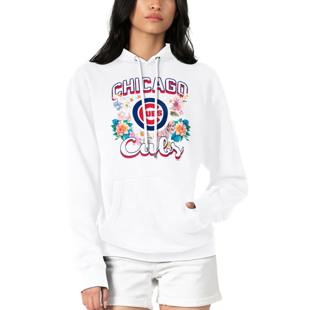 Chicago Cubs G-III 4Her by Carl Banks Women's Flowers Graphic Pullover Hoodie - White - MLB Discount