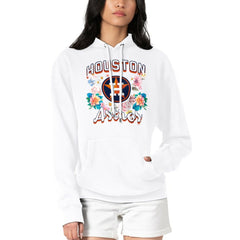 Houston Astros G-III 4Her by Carl Banks Women's Flowers Graphic Pullover Hoodie - White - MLB on Sale