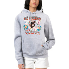 San Francisco Giants G-III 4Her by Carl Banks Women's Flowers Graphic Pullover Hoodie - Heather Gray - MLB Discount