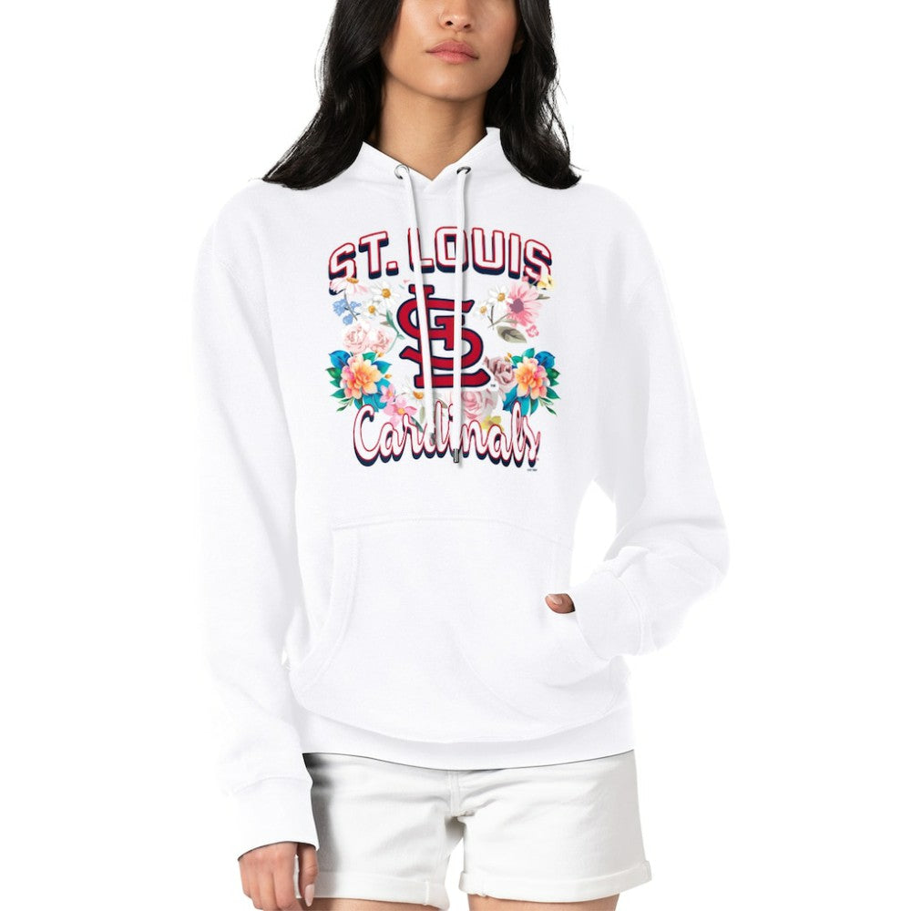 St. Louis Cardinals G-III 4Her by Carl Banks Women's Flowers Graphic Pullover Hoodie - White - MLB on Sale