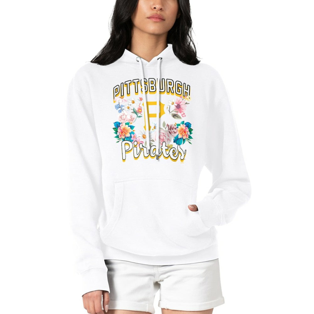 Pittsburgh Pirates G-III 4Her by Carl Banks Women's Flowers Graphic Pullover Hoodie - White - MLB on Sale