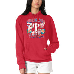Philadelphia Phillies G-III 4Her by Carl Banks Women's Flowers Graphic Pullover Hoodie - Red - MLB Lifestyle