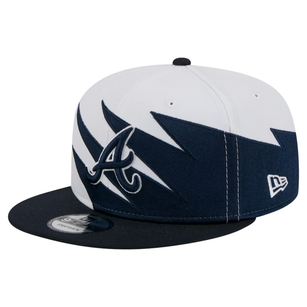Atlanta Braves New Era Jagged 9FIFTY Snapback Hat - Navy/White - New Era Sale