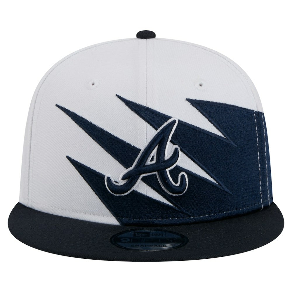 Atlanta Braves New Era Jagged 9FIFTY Snapback Hat - Navy/White - New Era Sale
