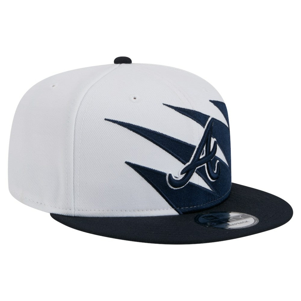 Atlanta Braves New Era Jagged 9FIFTY Snapback Hat - Navy/White - New Era Sale