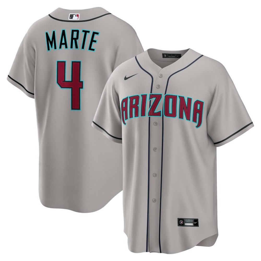 Ketel Marte Arizona Diamondbacks Nike Road Replica Jersey - Gray - Nike Lifestyle
