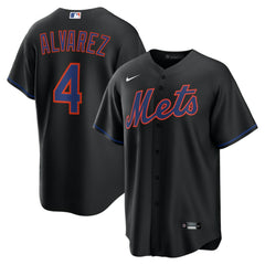 Francisco Alvarez New York Mets Nike Alternate Replica Jersey - Black - Nike Discount