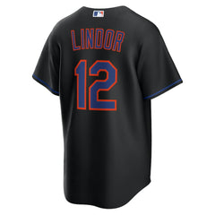 Francisco Lindor New York Mets Nike Alternate Replica Jersey - Black - Nike Online