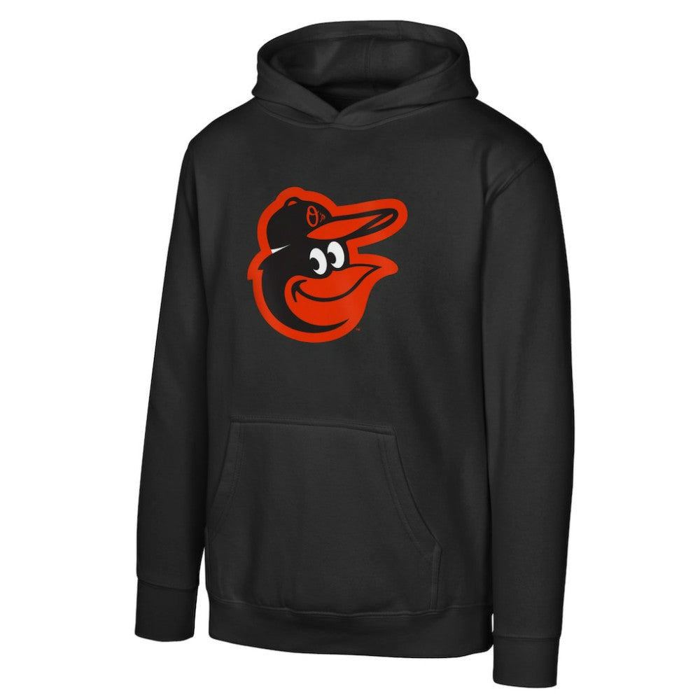 Baltimore Orioles Youth Primary Logo Pullover Hoodie - Black - MLB on Sale