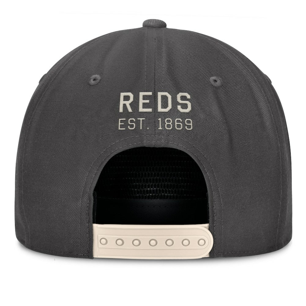 Cincinnati Reds Fanatics Closer Adjustable Hat - Charcoal - Fanatics Lifestyle