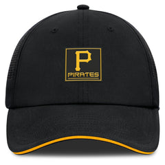 Pittsburgh Pirates Fanatics Level Up Driver Adjustable Hat - Black - Fanatics Discount