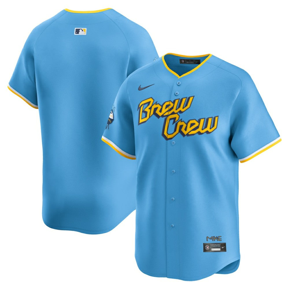 Milwaukee Brewers Nike City Connect Limited Jersey - Light Blue - Nike on Sale