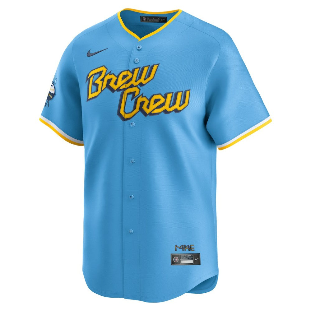 Milwaukee Brewers Nike City Connect Limited Jersey - Light Blue - Nike on Sale