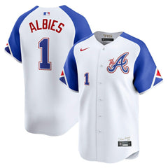 Ozzie Albies Atlanta Braves Nike City Connect Limited Jersey - White - Nike on Sale