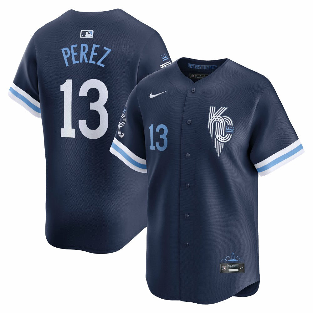 Salvador Perez Kansas City Royals Nike City Connect Limited Jersey - Navy - Nike Online
