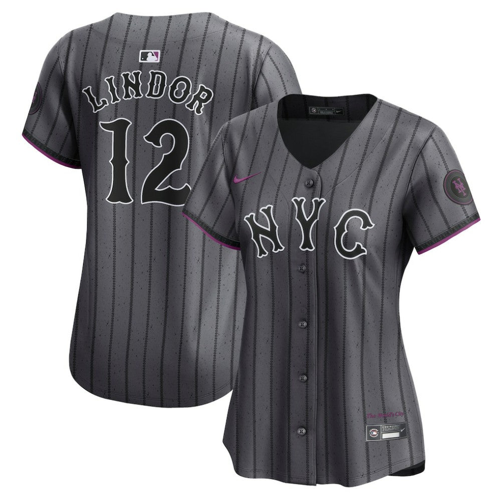 Francisco Lindor New York Mets Nike Women's City Connect Limited Jersey - Gray - Nike Online
