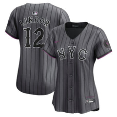 Francisco Lindor New York Mets Nike Women's City Connect Limited Jersey - Gray - Nike Online