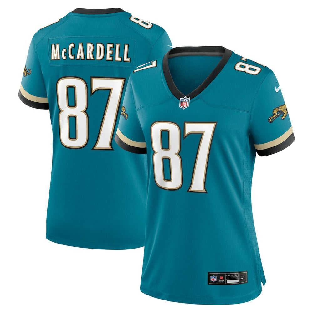 Nike Keenan McCardell Jacksonville Jaguars Women's Prowler Throwback Retired Player Game Jersey Teal