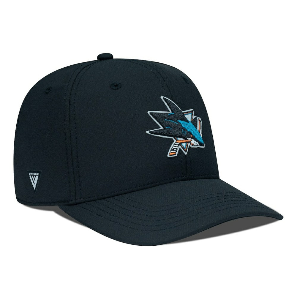San Jose Sharks Levelwear Rise Flex Hat - Black - NHL 201957927