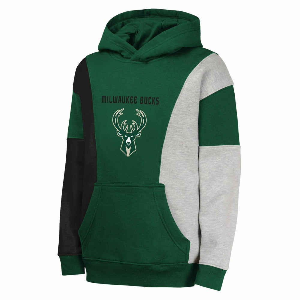 Milwaukee Bucks Youth Ace In the Hole Pullover Hoodie Hunter Green