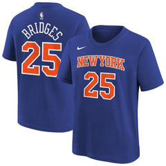 Mikal Bridges New York Knicks Youth Icon Name & Number T-Shirt Blue | Nike